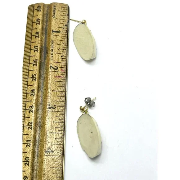 Vintage Art Deco Lady Dangle Earrings